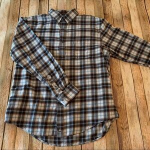 Nordstrom mens long sleeve flannel button down shirt | size Large